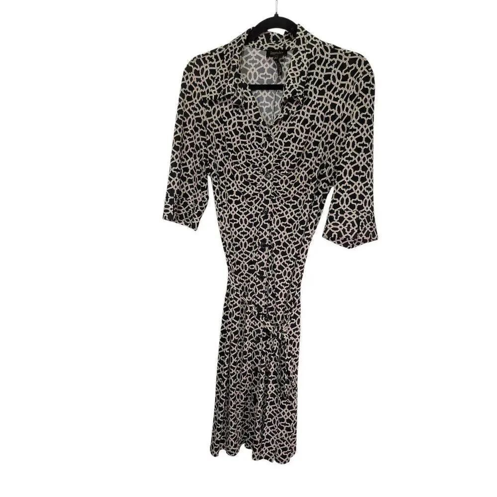 Laundry by Shelli Segal Black Belted Dress Women's 14